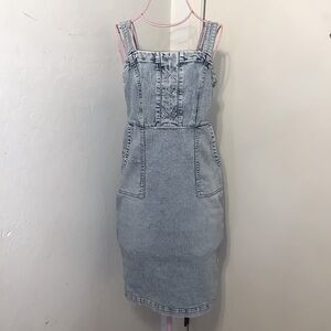 🎁Like New INC International Concepts Lace up Jean Dress #100123787 Size 0